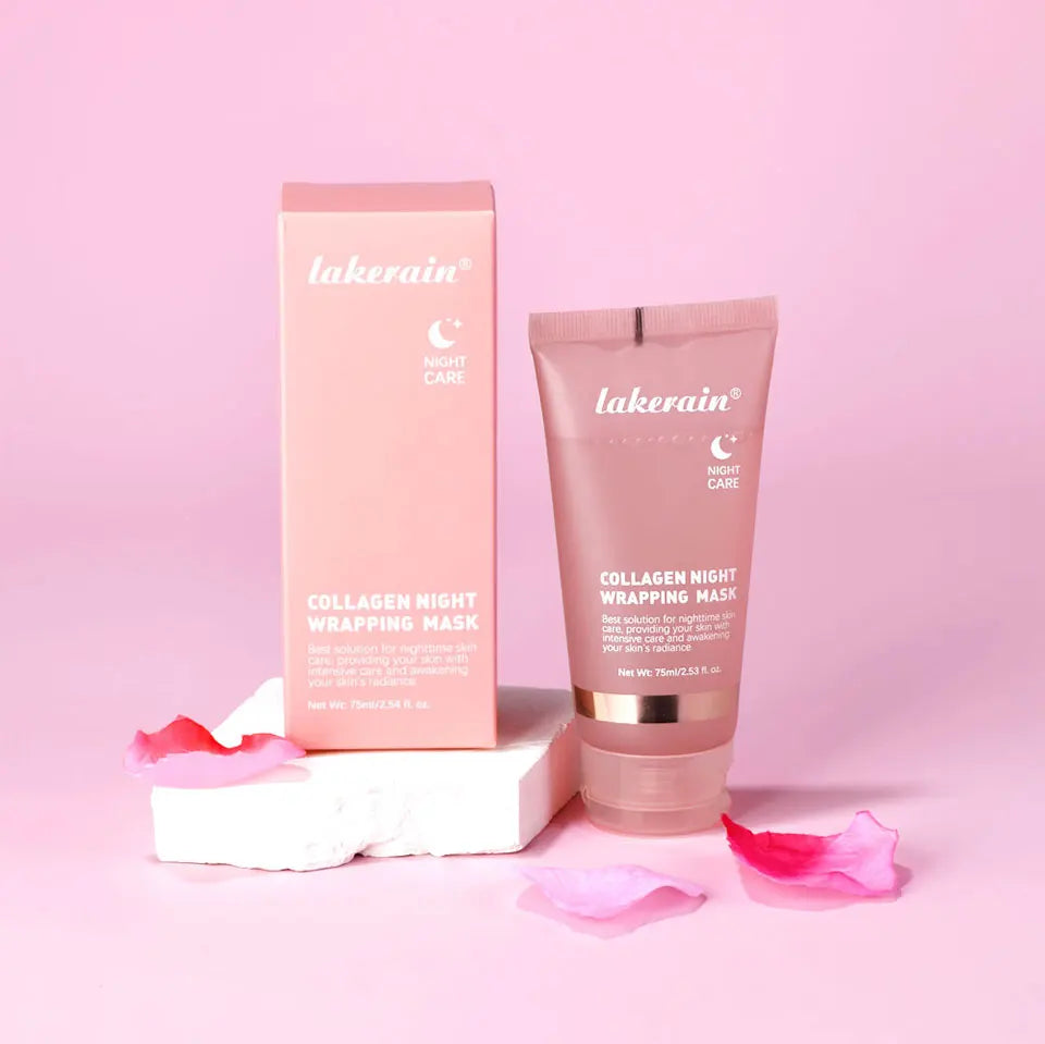 75Ml Collagen Overnight Wrapping Peel off Facial Mask Korean Collagen Night Wrapping Mask Deeply Hydrates Night Care Mask Cream